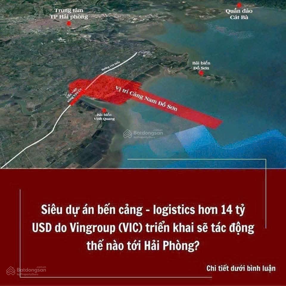Mặt đường tl404 đón sóng siêu dự án 14 tỷ usd  lô đất vàng đoàn xá , chỉ cách cảng 1km!