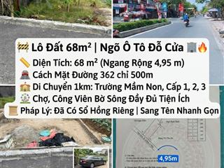 Bán đất 68m2 tại xuân là, xã kiến thuỵ ( cũ xã thanh sơn, kiến thụy) hp ngõ ô tô ,giá hơn 9,x