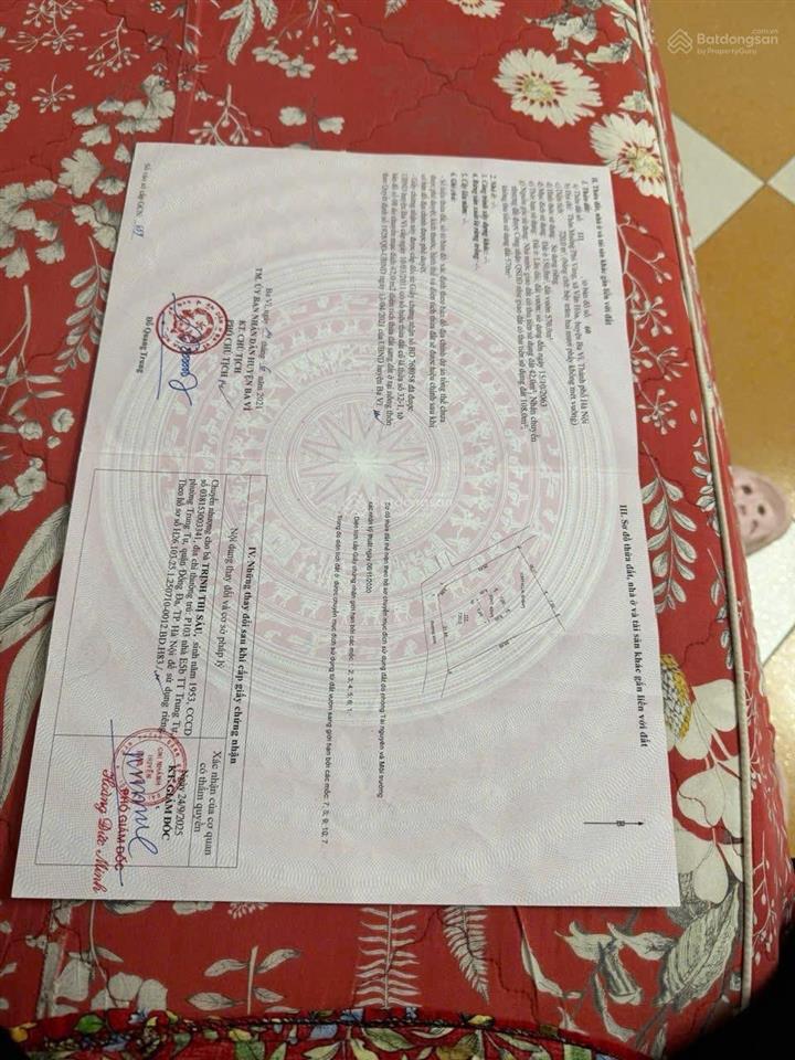 Cần bán lô đất 2 mặt tiền diện tích720m thổ cư 150m tại yên bài ba vì hà nội