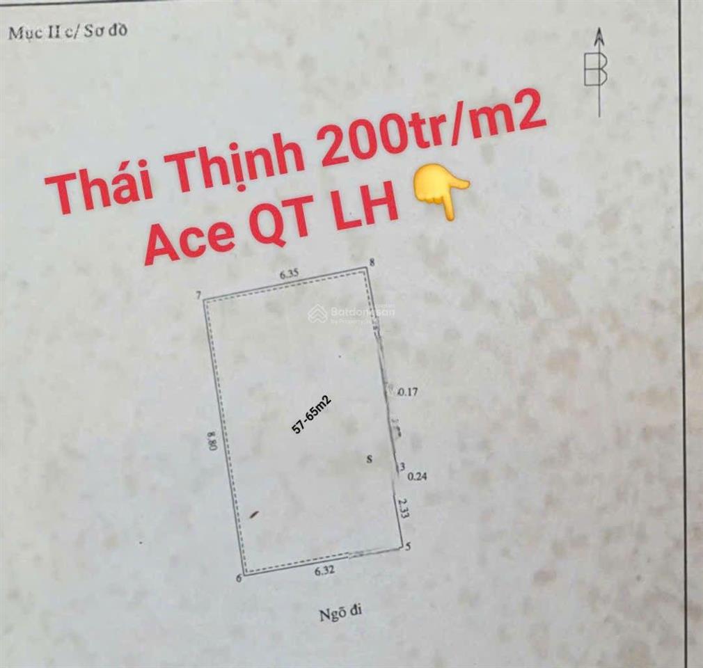 Cần bán gấp giảm sốc 1 tỷ giá chỉ 200tr/m2 đất vàng thái thịnh trung tâm đống đa sổ nở hậu