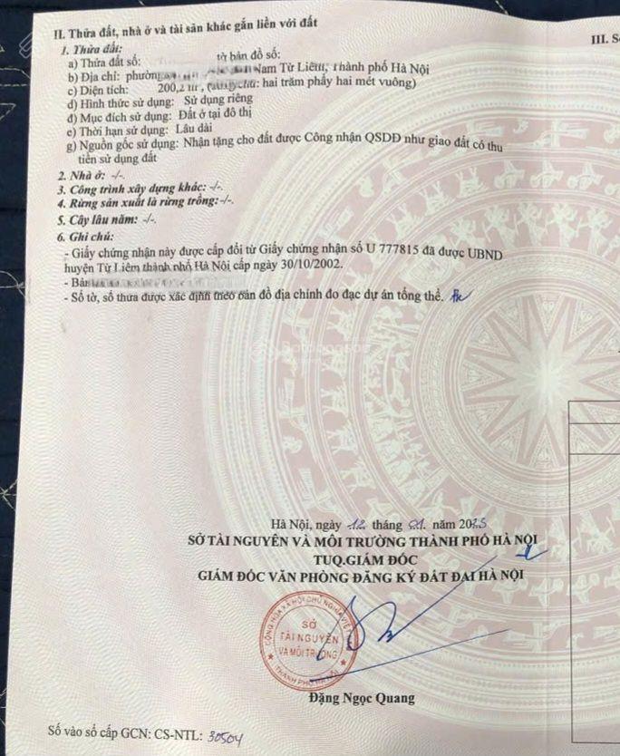 Chính chủ bán đất trần hữu dực kéo dài, mỹ đình 200m mặt tiền 10m dòng tiền ổn định 130 tỷ