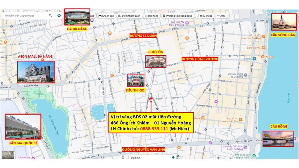 Chính chủ bán tòa nhà 2 mặt tiền trước/sau ông ích khiêm và nguyễn hoàng, trung tâm tp. đà nẵng.