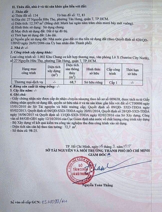 Bán shophouse sunrise city north. diện tích 72m, giá 9.5 tỷ có thương lượng.  0937 436 *** tâm
