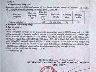 Bán shophouse sunrise city north. diện tích 72m, giá 9.5 tỷ có thương lượng.  0937 436 *** tâm