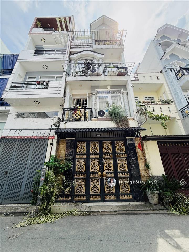 Đường nhựa 8m  nhà 4 tầng  hương lộ 2  bình tân  bề ngang 4.5m  sẵn hđ thuê chỉ hơn 6 tỷ