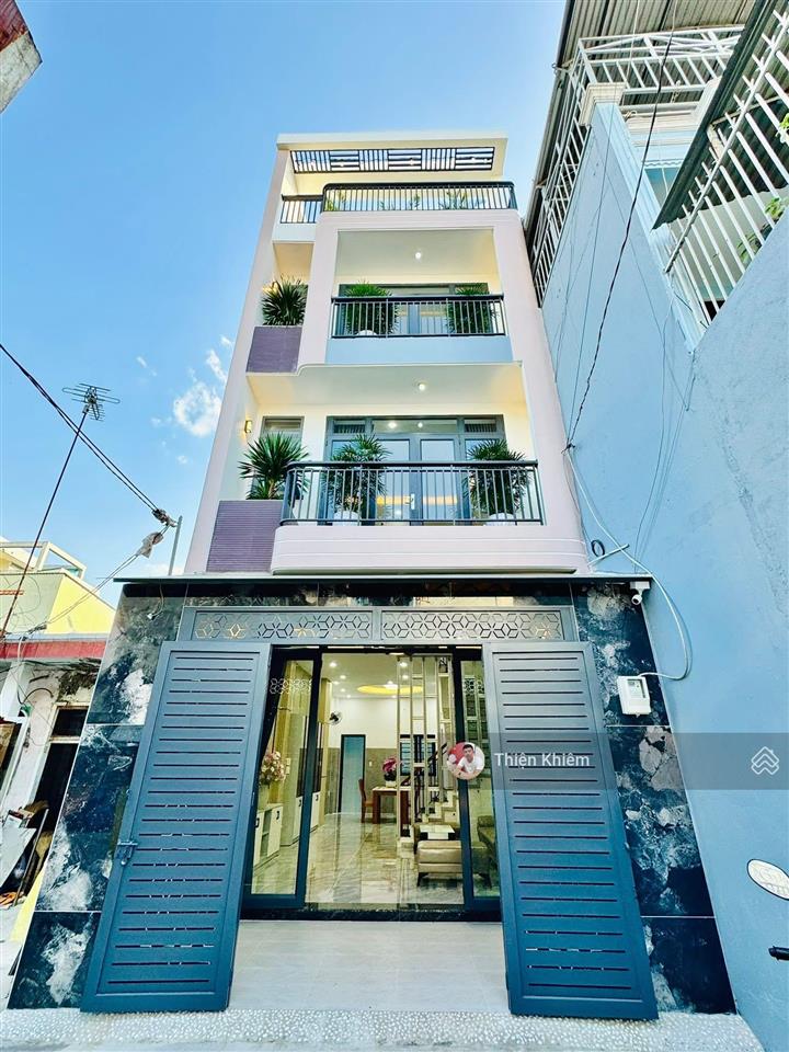 Nhà bán 4.85m x 15m đường 5m thống nhất  p. 11  gò vấp  4 tầng xây mới