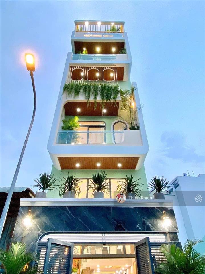Nhà bán có thang máy đường 8m oto thông lê đức thọ  p. 6  gò vấp  4,1m x 16m  6 lầu mới