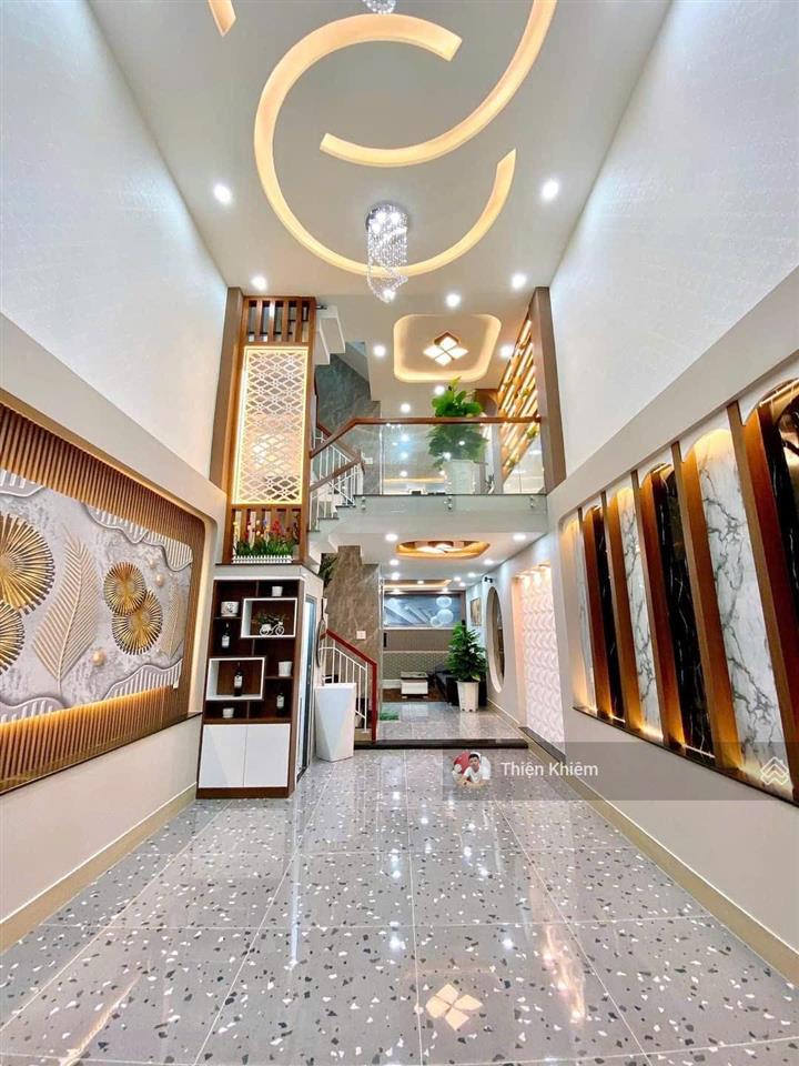 Nhà bán có thang máy đường 8m oto thông lê đức thọ  p. 6  gò vấp  4,1m x 16m  6 lầu mới