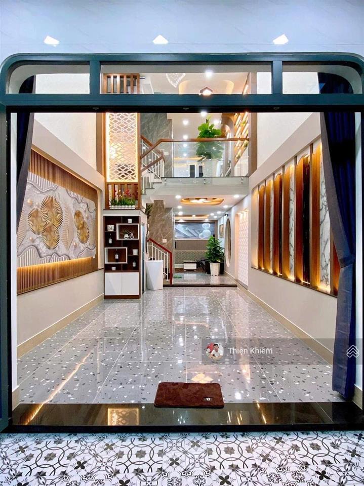 Nhà bán có thang máy đường 8m oto thông lê đức thọ  p. 6  gò vấp  4,1m x 16m  6 lầu mới