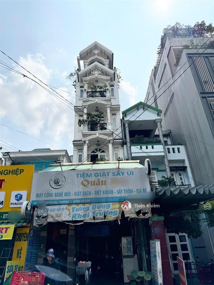 Nhà mặt tiền kinh doanh đường nguyễn du  p.7  gò vấp  4.1m x 30m  6 lầu mới