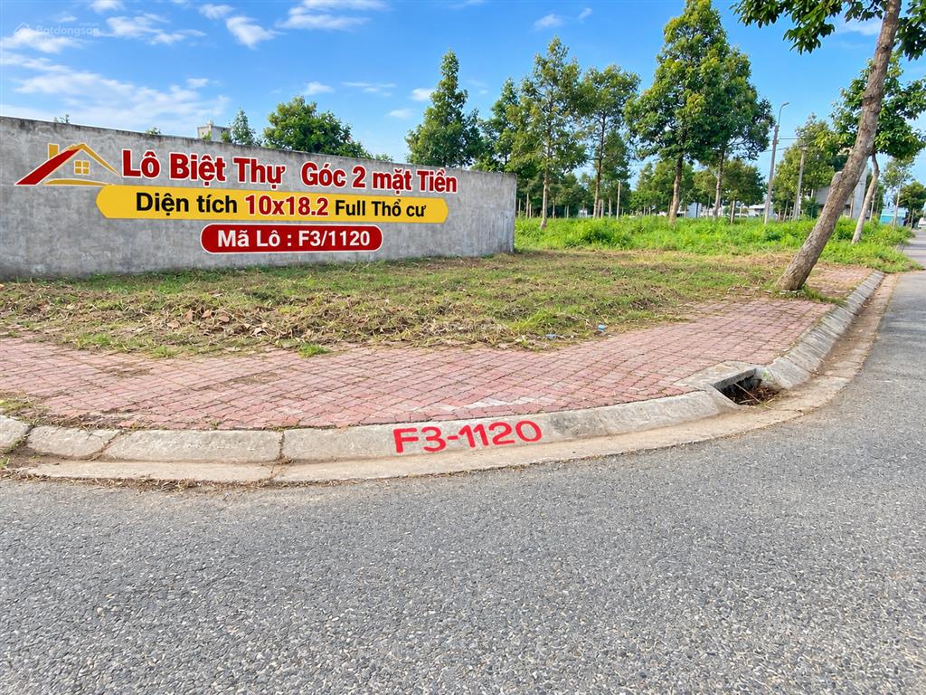 Bán lô góc 2 mặt tiền phường tam long, tp.hcm cách trường đh sài gòn 10 phút . diện tích 10x18.2