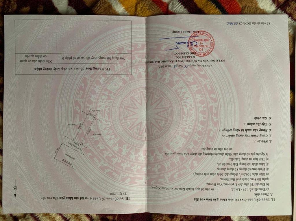 🆘🆘🆘Hàng tuyến 1 đường 43m TĐC Ngọc Xuyên, Đồ Sơn, Hải Phòng 100m