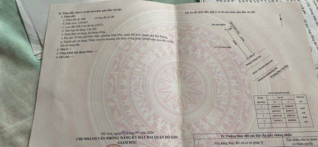 🆘🆘Siêu phẩm lô góc mặt đường chợ Quý Kim, Nam Đồ Sơn, Hải Phòng 130m