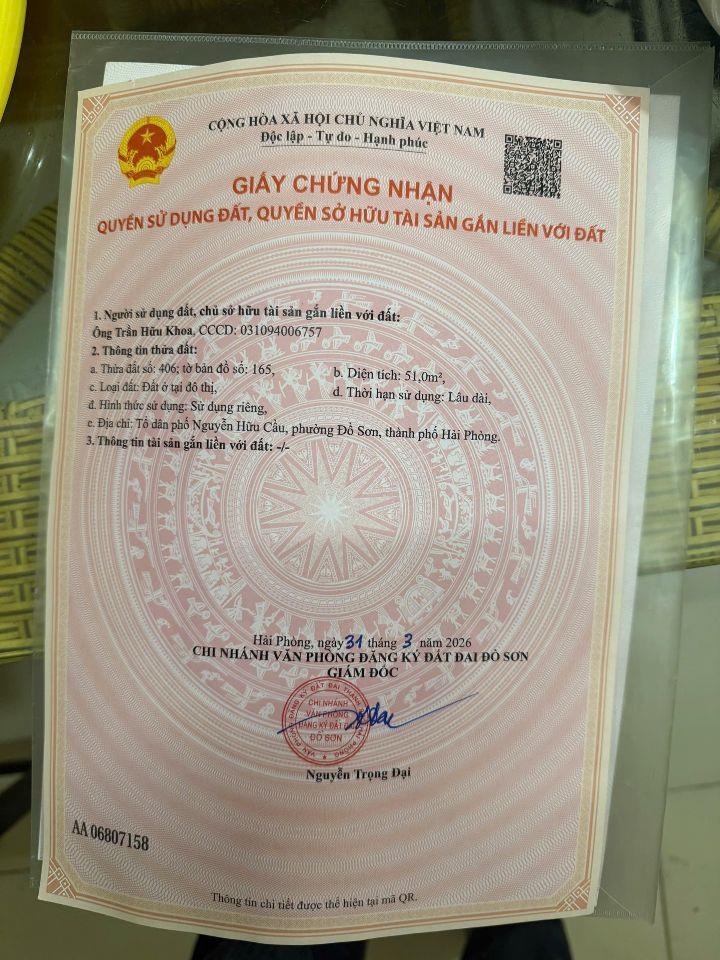 ❤️❤️1 lô duy nhất trung tâm phường Đồ Sơn, Hải Phòng, ngay gần biển 51m