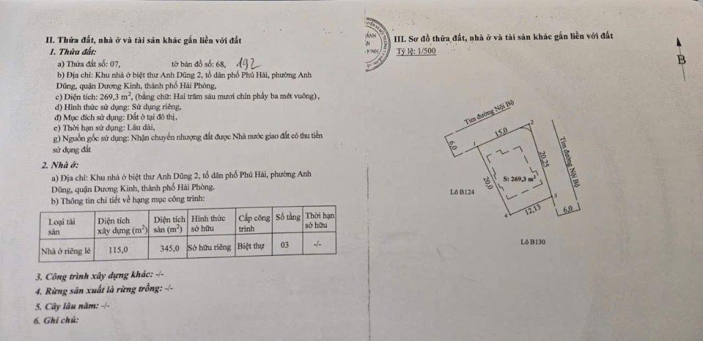 🆘🆘🆘Cần chuyển nhượng căn góc biệt thự 270m Sao Đỏ, Anh Dũng, Dương Kinh, Hải Phòng.