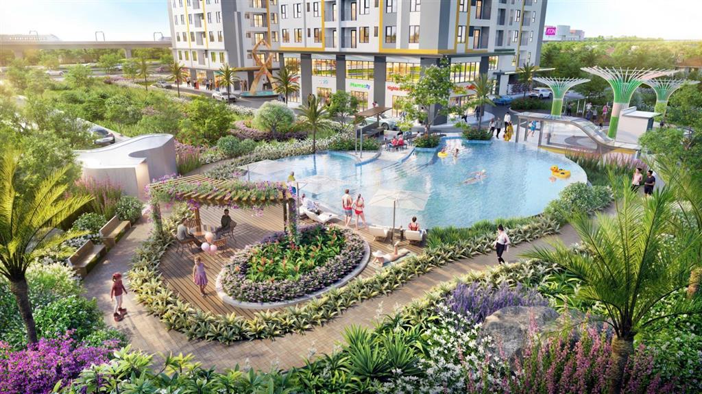 Căn hộ diamond boulevard mặt tiền ql13, đối diện aeon mall  căn2pn 2 tỷ, bàn giao full nội thất