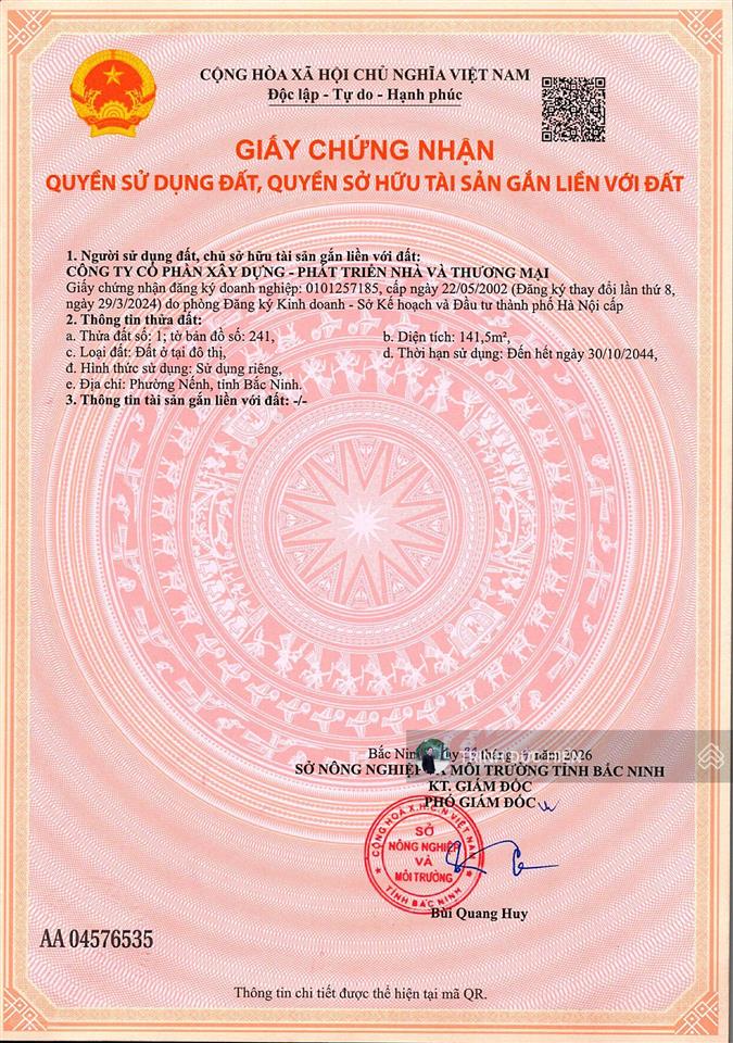 Bán đất nền sổ đỏ dự án khang phát century việt yên bắc ninh giá cdt,chiết khấu cao nhất thị trường