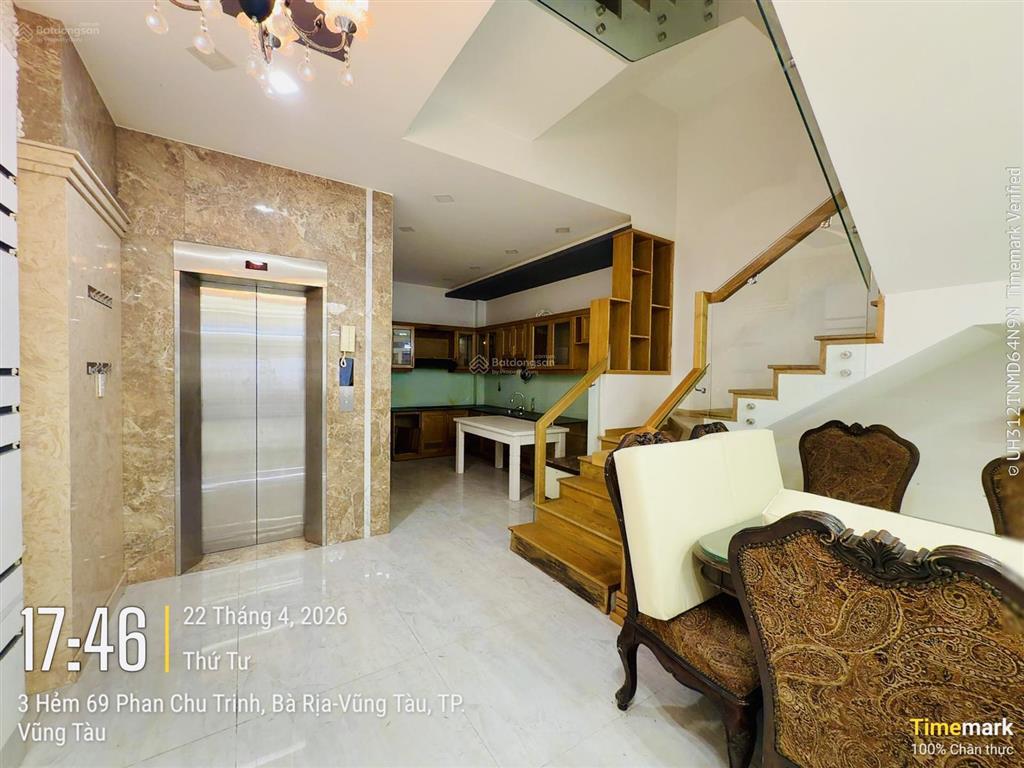 Bán nhà 1 trệt 3 lầu có thang máy ngay đầu hẻm 6m phan chu trinh p.2 vũng tàu. gần bờ hồ gần biển