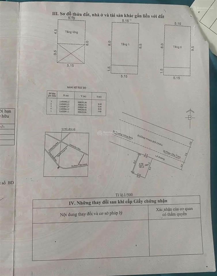 Bán nhà 1 trệt 3 lầu mặt tiền đường phan bội châu vị trí đẹp gần biển bãi trước. giá 8,8 tỷ tl