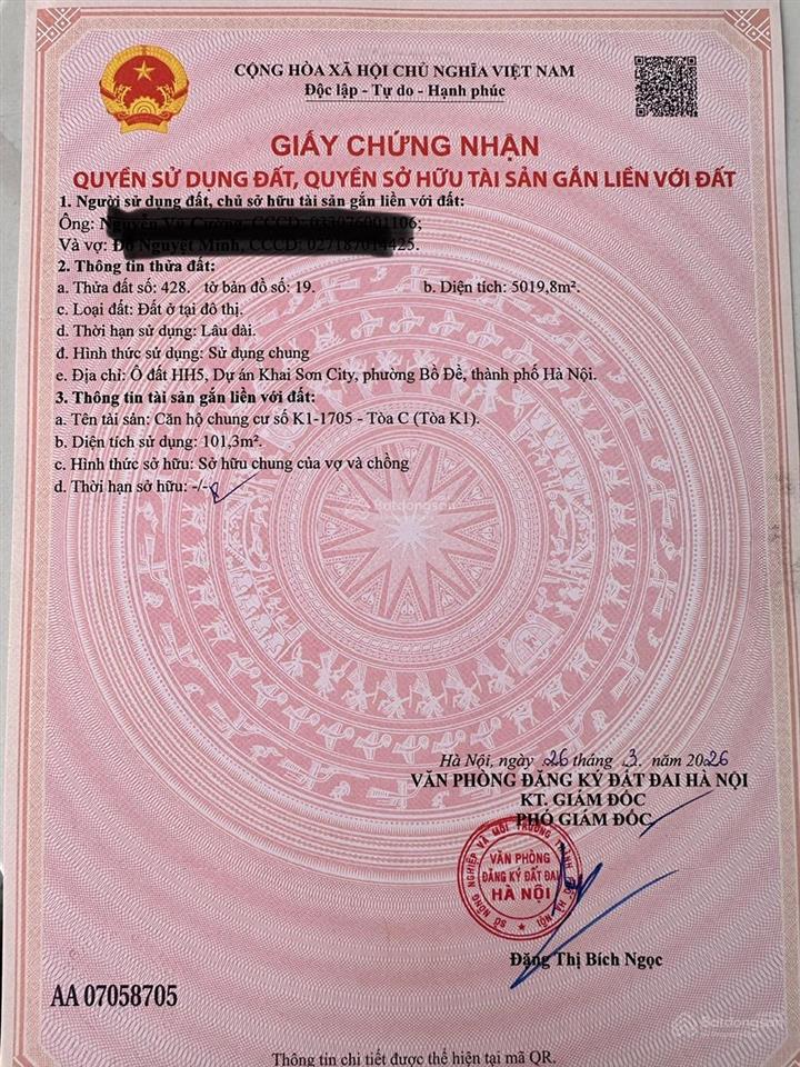 Ngộp ngân hàng bán giá 6,8 tỷ căn 101m2 3pn không đối diện rác tầng siêu đẹp