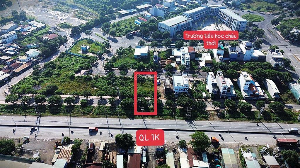 Bán lô đất hai mặt tiền mặt tiền quốc lộ 1k, khu tđc châu thới đại học quốc gia hcm