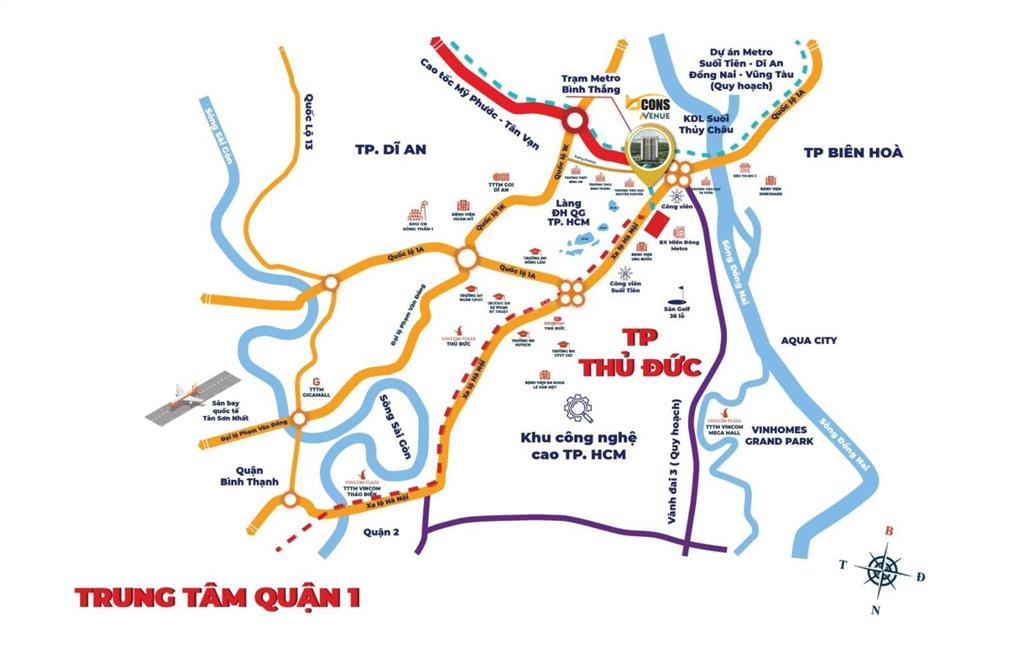 Bcons avenue căn hộ mặt tiền xa lộ hà nội phường đông hòa, tp. hcm