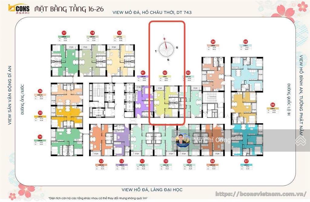 Chỉ còn hiếm có 01 căn bcons asahi 2pn2wc nhận nhà mới keng 2027. thanh toán theo tiến độ