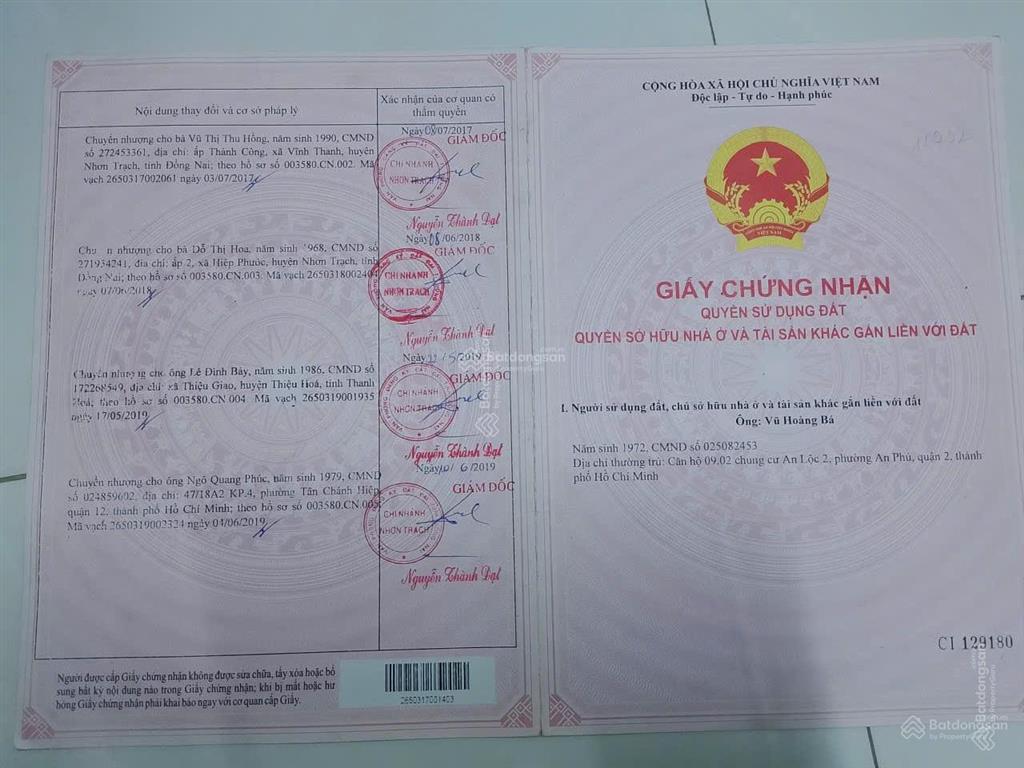 Chính chủ bán 388m2 đường xe hơi, thổ cư 120m2. khu dân cư hiện hữu, quy hoạch đường ô bàn cờ.