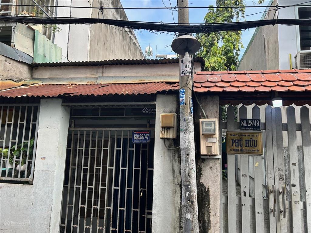 Nhà riêng hẻm dương quảng hàm, cách đại học văn lang & đường rạch xuyên tâm 100m