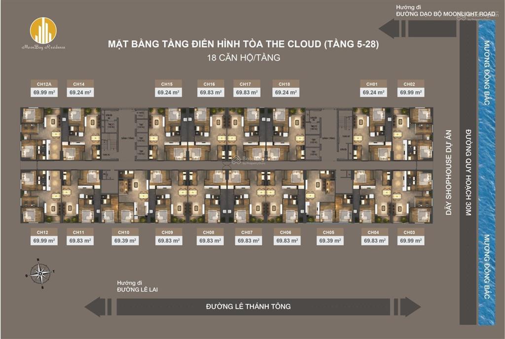 Ra mắt 457 căn hộ toà ct2 đẹp nhất dự án dự án noxh 384 lê thánh tông moonbay residence