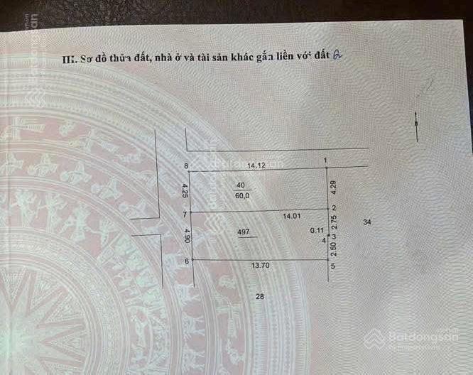 Bán đất lô góc tổ 5 yên nghĩa 60m², mt 4,25m, ô tô vào đất, sát chợ, gần quốc lộ 6