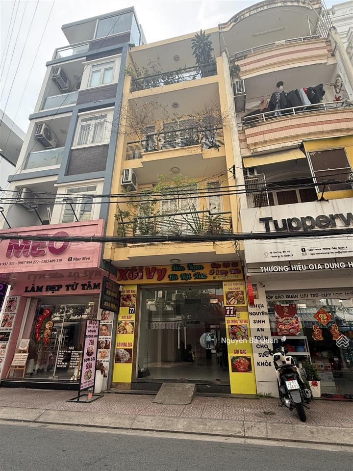 Nhà 4 tầng đẹp mặt tiền đường 45 ngay khánh hội, phường 6, quận 4. giá rẻ 23,5 tỷ