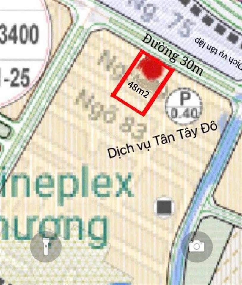 Bán đất dịch vụ tân tây đô đường trước nhà rộng 30m (cc chấp nhận trung gian)