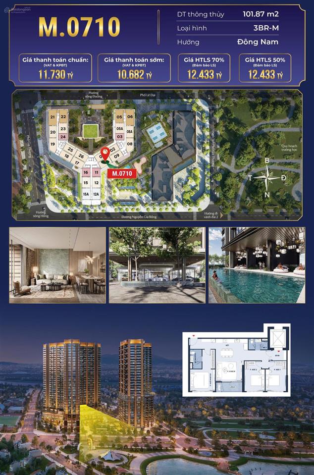 Bán căn hộ 3pn, 2wc tại the magnolia private residences, 10,682 tỷ, 101m², đẹp, nhiều tiện ích