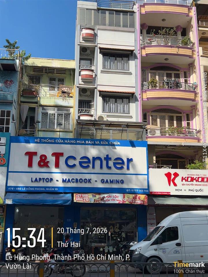 Bán nhà mặt tiền lê hồng phong, quận 10 (dt4.5x8) nhà 1 trệt 4 tầng lầu, giá 12.5 tỷ tl