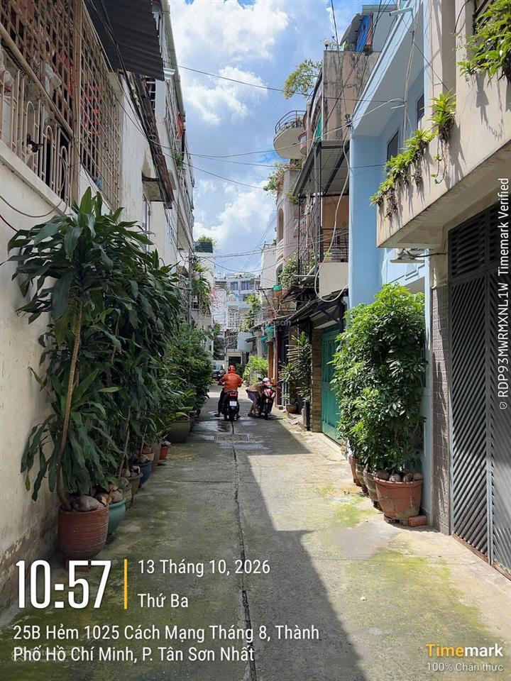 Cho thuê nhà hẻm 1025 cách mạng tháng tám, p.7, q.tân bình (dt3.5x14) nhà 1 trệt 2 lầu sân thượng