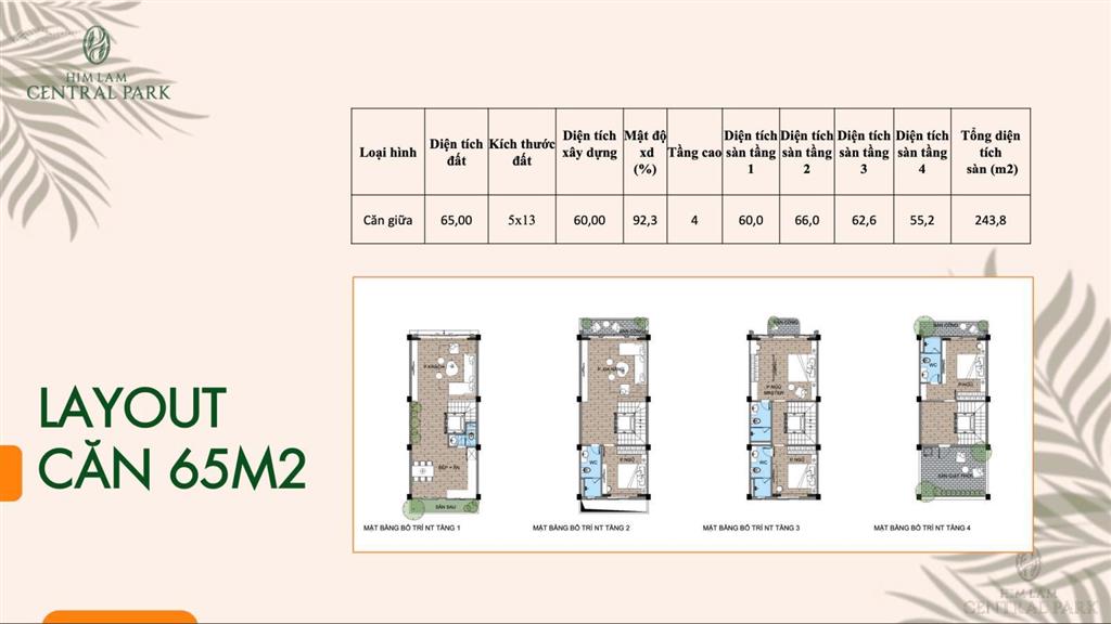 Chính chủ cần bán gấp lô lk hl107 dự án him lam central park giá 4,x tỷ   0964 301 ***