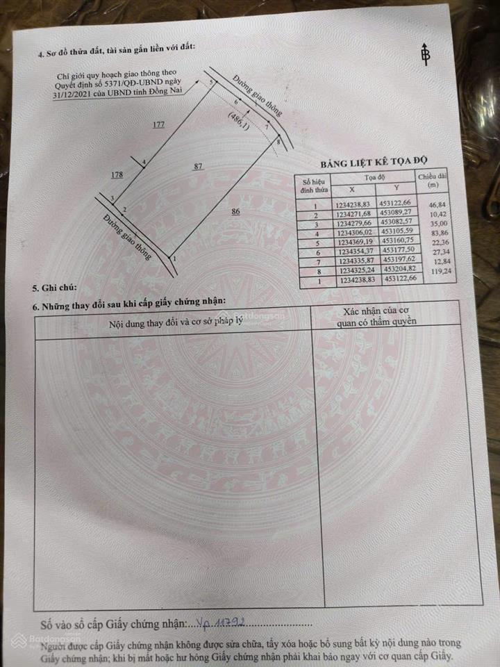 Bán đất 2 mặt tiền xã định quán 7.211m cách quốc lộ 20 chỉ 2km liền kề khu dân cư