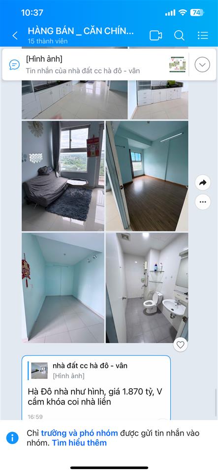 Chung cư hà đô q12 cho ae cần tầm giá cạnh tranh tphcm. 50m2 2pn 1wc 1.87ty
