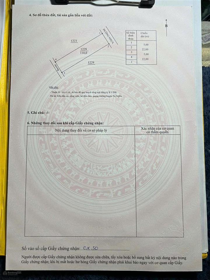 Cần tiền bán gấp lô đất 110m2 khu tt la hà, tư nghĩa, vị trí đẹp gần công viên, hướng đông