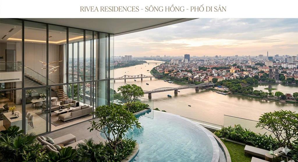 [siêu phẩm] penthouse rivea residences 305m²  bể bơi riêng  view trọn sông hồng