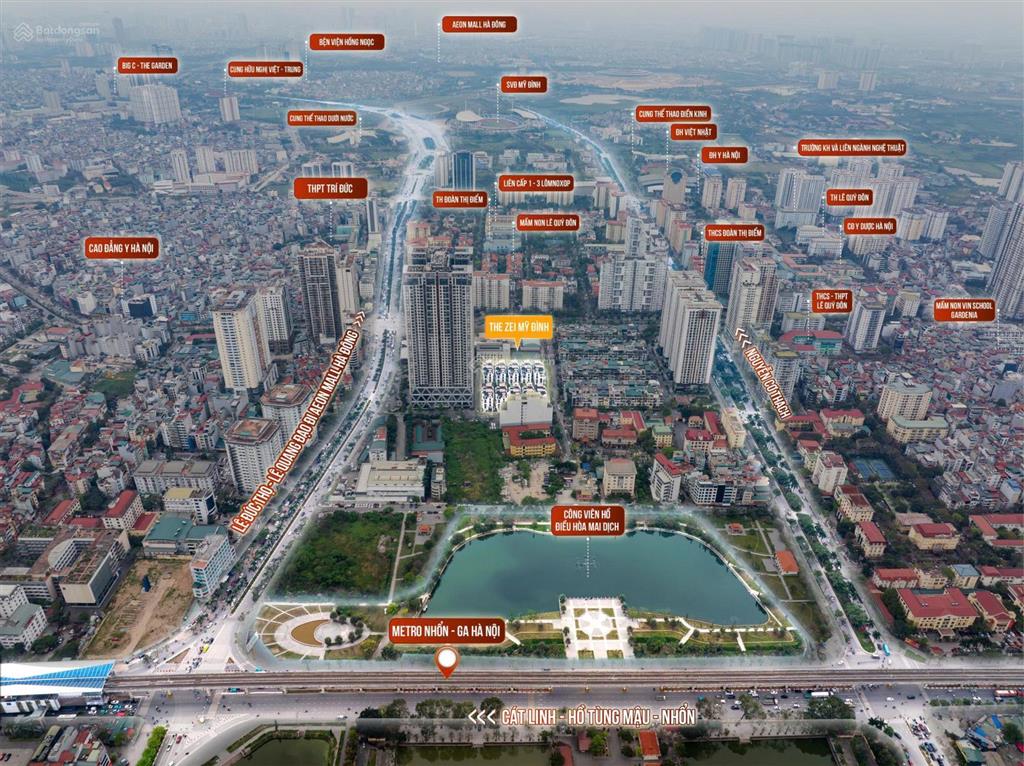 Bán biệt thự 266m2 the zei mỹ đình xây 5 tầng hướng đông nam