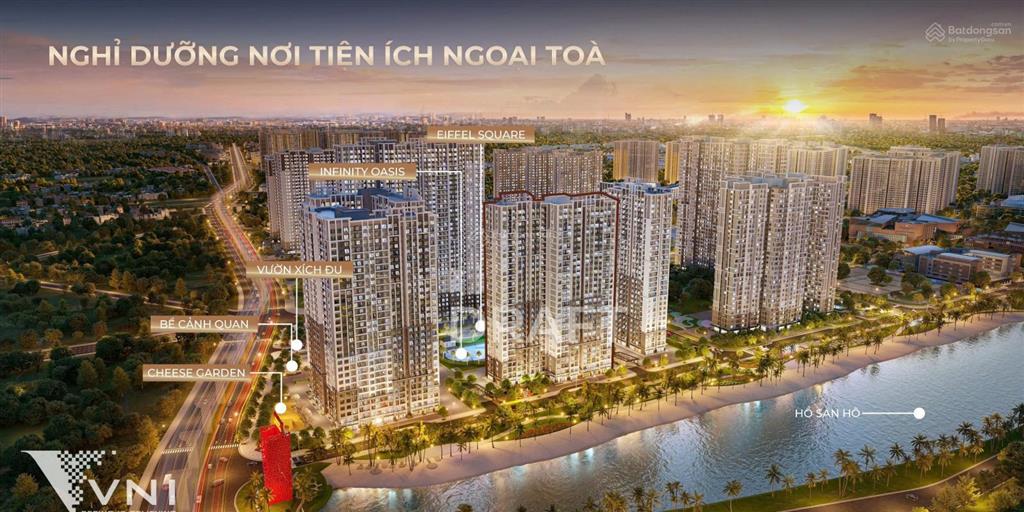 Bán căn góc 2pn+1 dt 77m2 tầng trung tại the paris vinhomes ocean park giá siêu rẻ chỉ 5,25 tỷ