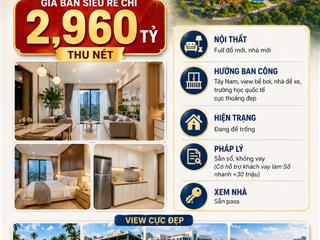 Sở hữu ngay căn hộ 1pn+1 tầng trung full đồ mới chỉ 2,96 tỷ vinhomes ocean park để ởcho thuê luôn