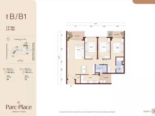 Mở bán căn hộ 3pn 135m 2 ban công view hồ công viên trong khu đô thị cao cấp park city