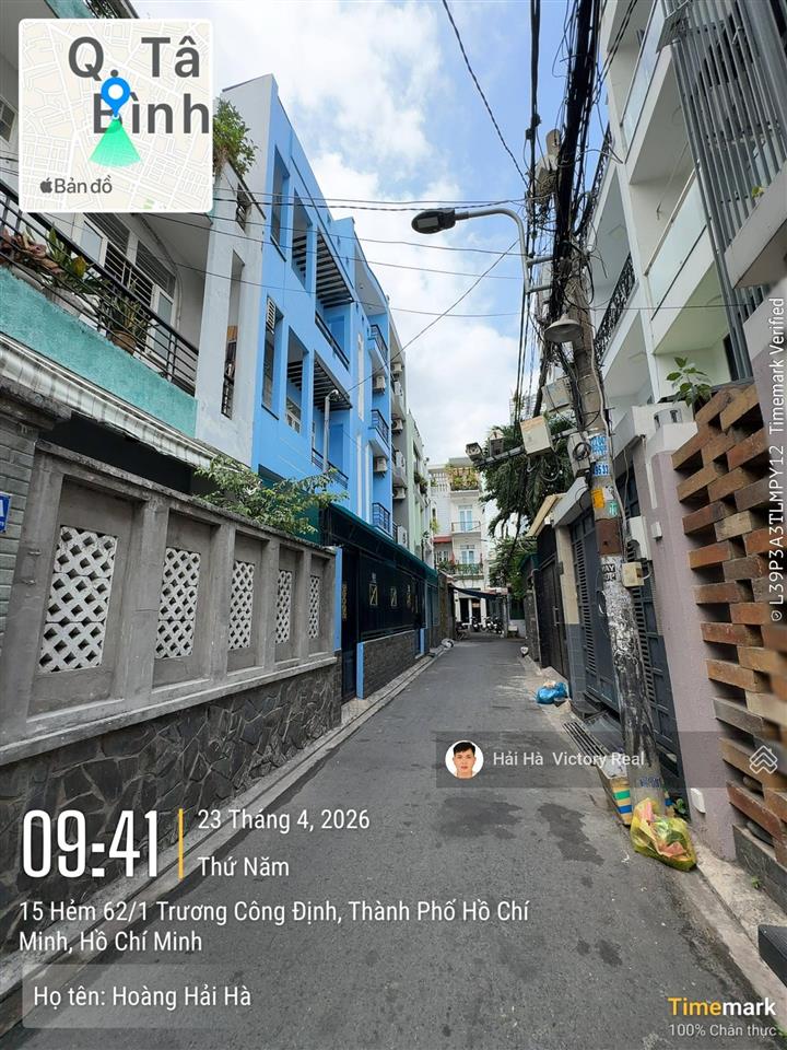 Bán nhà đường trương công định, khu bàu cát  tân bình  dt 4.3 x 17m, vị trí gần mặt tiền đường