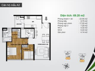 Bán căn hộ chung cư the ascent, 7,5 tỷ, 72m2, 2pn, 2wc, giá ưu đãi