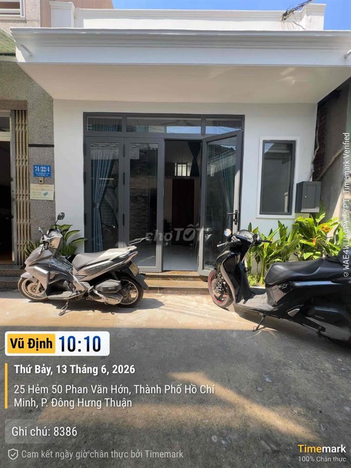 Nhà bán đường hẻm 74 phan văn hớn p tân thới nhất quận 12