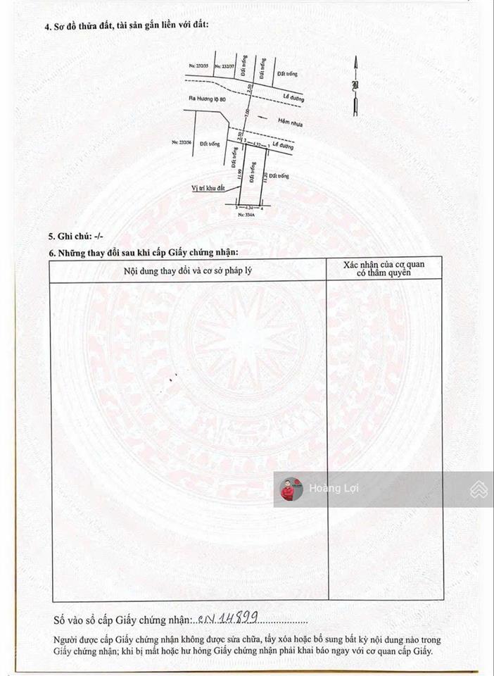Bán đất 232/40 hương lộ 80,512m2 3,5 tỷ, 60m2 đường 12m2 xây dựng tự do