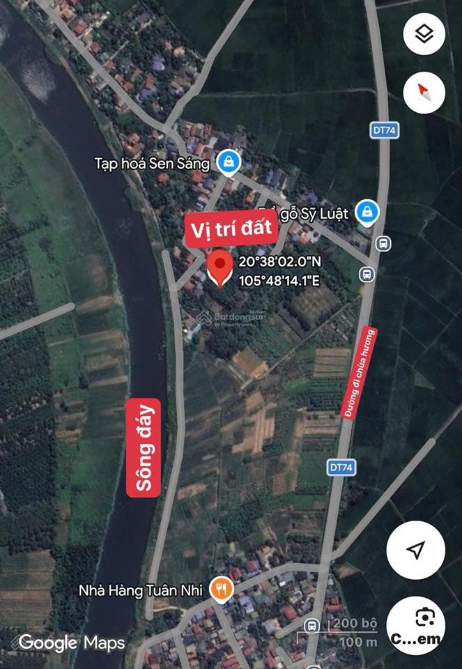 Bán đất sổ đỏ gần sông đáy, diện tích 89,8 m2 hộ khẩu hà nội.